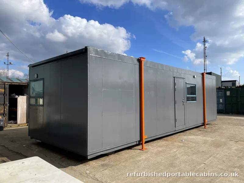 Steel anti-vandal cabin shuttered and locked