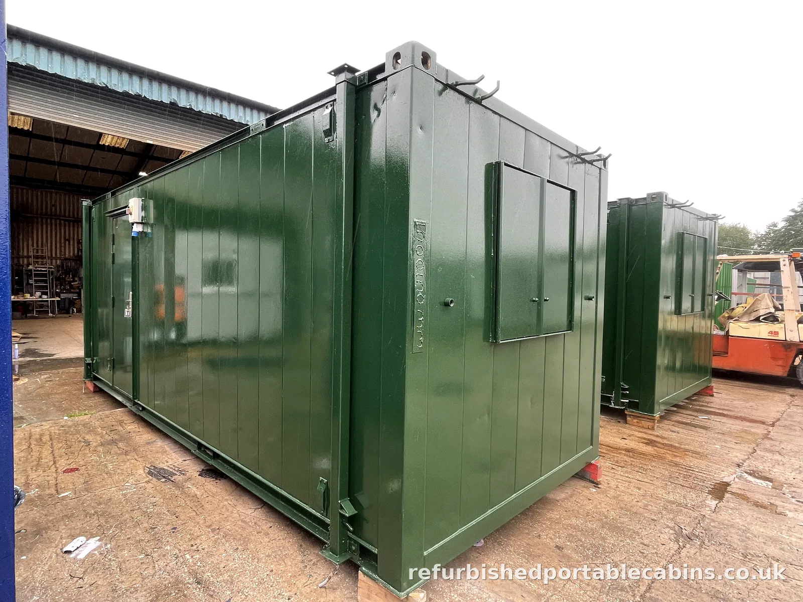 Refurbished changing room cabin for a sports club